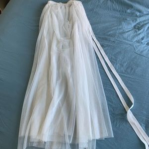Show Me Your Mumu weddings- Olivia Tulle Overskirt in white